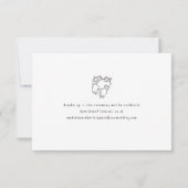 Whimsical Ski Cupid Winter Wedding RSVP Kaartje (Achterkant)