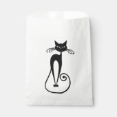 Whimsical Skinny Black Cat Bedankzakje (Voorkant)