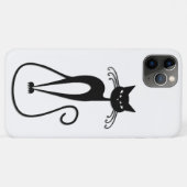 Whimsical Skinny Black Cat Case-Mate iPhone Case (Achterkant (horizontaal))
