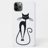 Whimsical Skinny Black Cat Case-Mate iPhone Case (Achterkant)