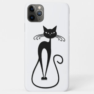 Whimsical Skinny Black Cat Case-Mate iPhone Case
