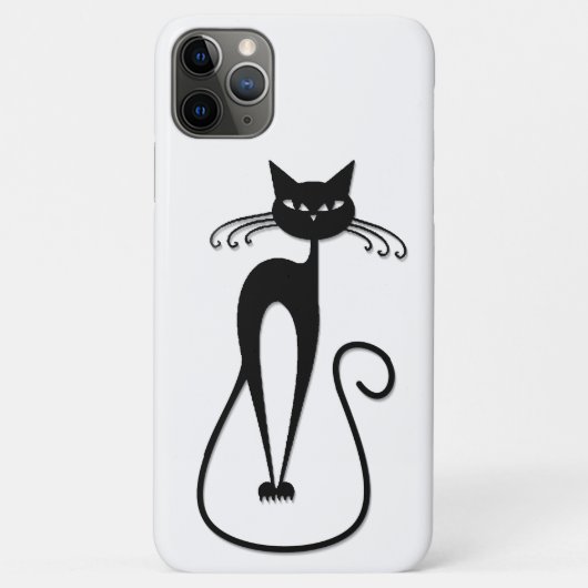 Whimsical Skinny Black Cat Case-Mate iPhone Case (Achterkant)