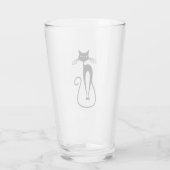 Whimsical Skinny Black Cat Glas (Achterkant)