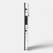 Whimsical Skinny Black Cat Patroon Case-Mate iPhone Case (Achterkant / Rechts)