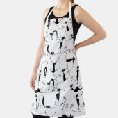 Whimsical Skinny Black Cat Patroon Schort (Insitu)
