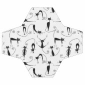 Whimsical Skinny Black Cat Patroon Voetbal (Enkel)