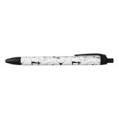 Whimsical Skinny Black Cat Patroon Zwarte Inkt Pen (Bovenkant)
