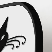 Whimsical Skinny Black Cat Persoonlijk Pickleball Paddle (Links Detail)