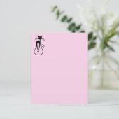 Whimsical Skinny Black Cat Roze (Staand voorkant)