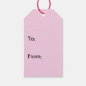 Whimsical Skinny Black Cat Roze Cadeaulabel (Achterkant)