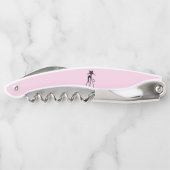 Whimsical Skinny Black Cat Roze Kurkentrekker (Achterkant)