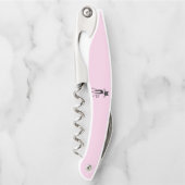 Whimsical Skinny Black Cat Roze Kurkentrekker (Voorkant)