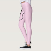 Whimsical Skinny Black Cat Roze Leggings (Links)
