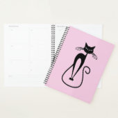 Whimsical Skinny Black Cat Roze Planner (Display)