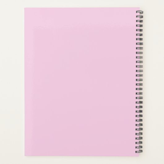 Whimsical Skinny Black Cat Roze Planner (Achterkant)