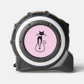 Whimsical Skinny Black Cat Roze Rolmaat (Voorkant)