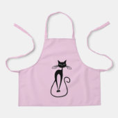 Whimsical Skinny Black Cat Roze Schort (Voorkant)