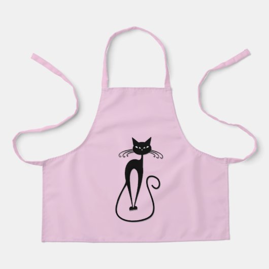 Whimsical Skinny Black Cat Roze Schort (Voorkant)