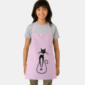 Whimsical Skinny Black Cat Roze Schort (Insitu)