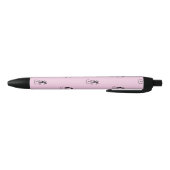 Whimsical Skinny Black Cat Roze Zwarte Inkt Pen (Bodem)