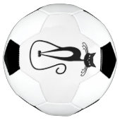 Whimsical Skinny Black Cat Voetbal (Gedraaid)