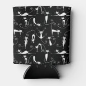 Whimsical Skinny wit kattenpatroon Blikjeskoeler (Voorkant)