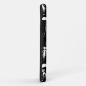 Whimsical Skinny wit kattenpatroon Case-Mate iPhone Case (Achterkant/rechts)