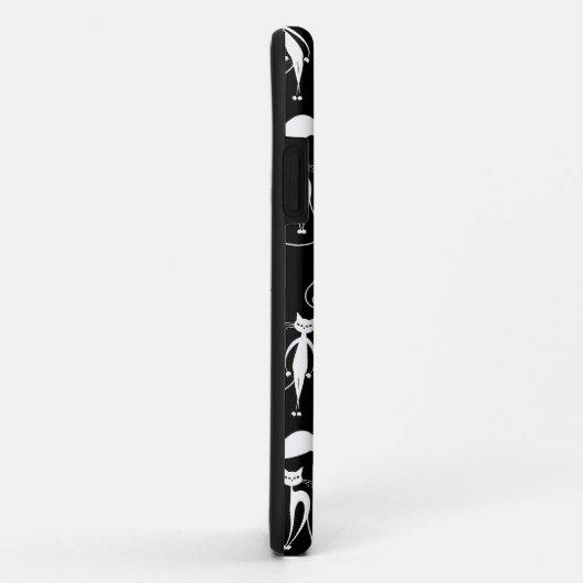 Whimsical Skinny wit kattenpatroon Case-Mate iPhone Case (Achterkant/rechts)