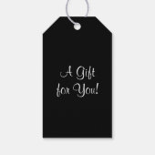 Whimsical Skinny wit kattenpatroon Een cadeau voor Cadeaulabel (Achterkant)