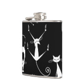 Whimsical Skinny wit kattenpatroon Heupfles (Links)