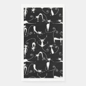 Whimsical Skinny wit kattenpatroon Servet (Voorkant)