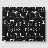 Whimsical Skinny Witte Kat Persoonlijke Tekst Rugg Gastenboek (Voorkant)