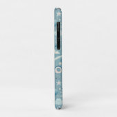 Whimsical Sky Pattern met wolken, sterren - Blauw Case-Mate iPhone Case (Achterkant/links)