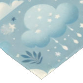 Whimsical Sky Pattern met wolken, sterren - Blauw Tafelkleed (Gekanteld)