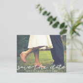 Whimsical Sla de datum Typografie Foto Aankondigingskaart (Staand voorkant)