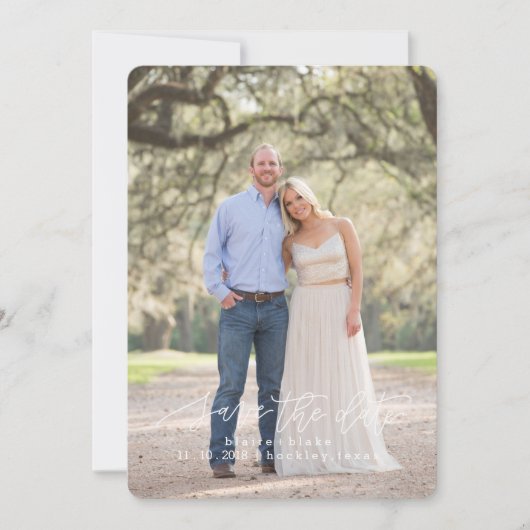 Whimsical Sla de datumkaart op Save The Date (Voorkant)