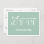 Whimsical slaat de datum op aankondigingskaart (Voorkant / Achterkant)