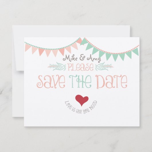 Whimsical slaat de datum op Save The Date (Voorkant)