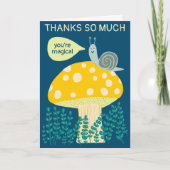 Whimsical Slak op Magical Mushroom CUSTOM Bedankt Kaart (Voorkant)