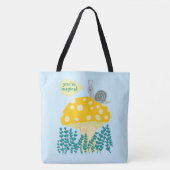 Whimsical Slak op Magical Mushroom CUSTOM Tote Bag (Voorkant)
