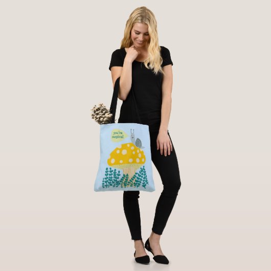 Whimsical Slak op Magical Mushroom CUSTOM Tote Bag (Op model)