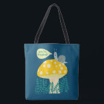 Whimsical Slak op Magical Mushroom CUSTOM Tote Bag<br><div class="desc">Kute patroon met een design, hand getekend door mij! (controleer ook andere kleuren in mijn winkel) Geef het uit om uw eigen tekst, initialen of jouw naam toe te voegen. Ik hoop dat je het leuk vindt. Bekijk meer van mijn patronen en objecten in mijn winkel. Ik heb passende notitieboeken,...</div>