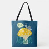 Whimsical Slak op Magical Mushroom CUSTOM Tote Bag (Voorkant)
