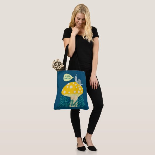 Whimsical Slak op Magical Mushroom CUSTOM Tote Bag (Op model)