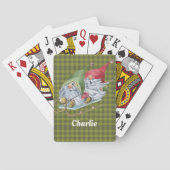 Whimsical Slaping Gnomes Personalized Pokerkaarten (Achterkant)