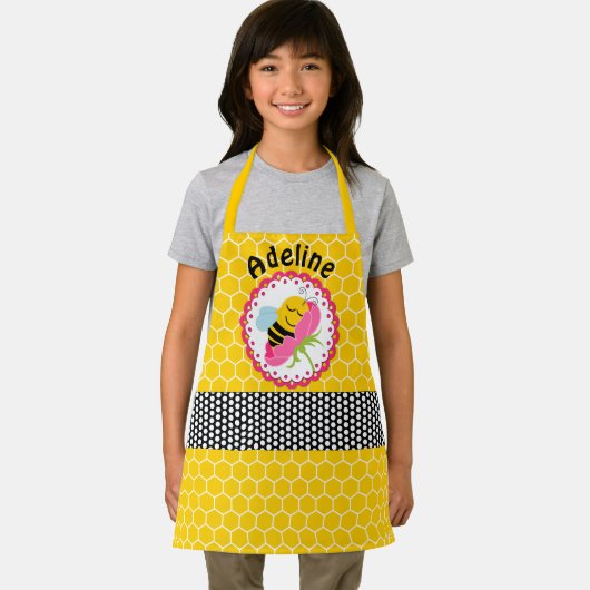 Whimsical Slaping Honey Bee Gepersonaliseerd Schort (Insitu)