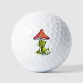 Whimsical Sleeping Froeping onder een paddenstoel Golfballen (Voorkant)