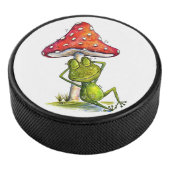 Whimsical Sleeping Froeping onder een paddenstoel Hockey Puck (3/4)