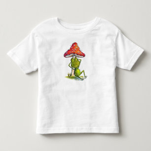 Whimsical Sleeping Froeping onder een paddenstoel Kinder Shirts