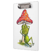 Whimsical Sleeping Froeping onder een paddenstoel Klembord (Links)